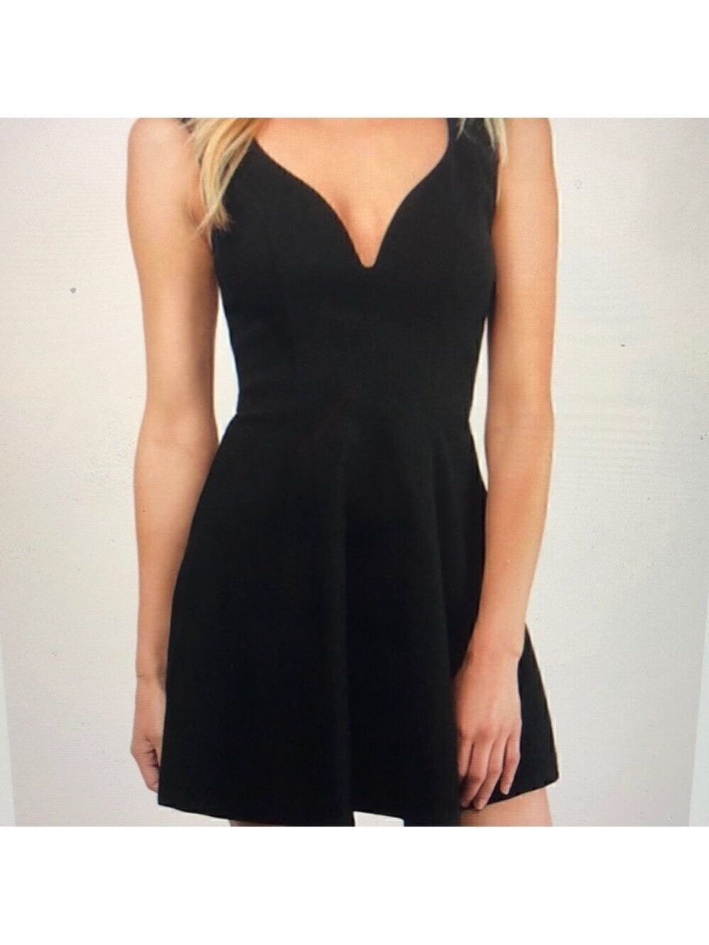 TOBI Skater Dress Cutout Sweetheart Neckline